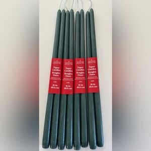 Long taper candles long wick NEW NWT green 4 sets 8 candles 16 in Ashland